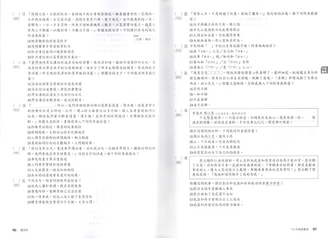 鼎甲金撰106~115歷屆試題國文