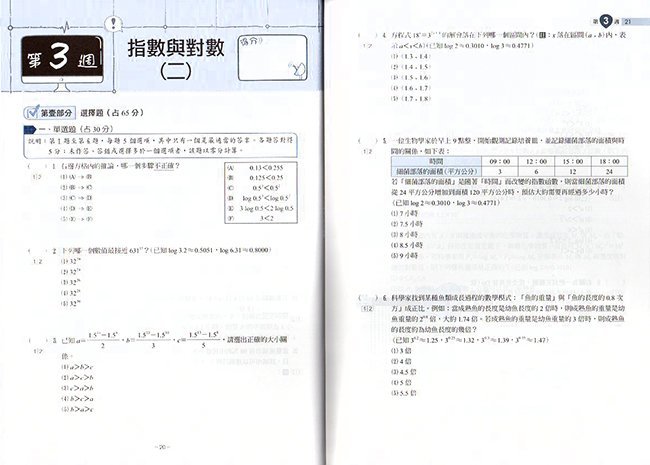 數學,指數,對數